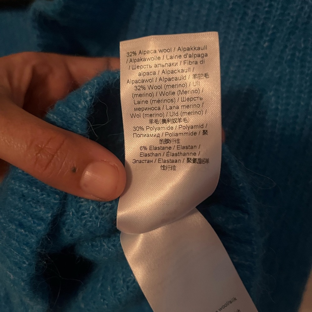 Ganni Bright Turquoise Knit Sweater - Picture 5 of 6